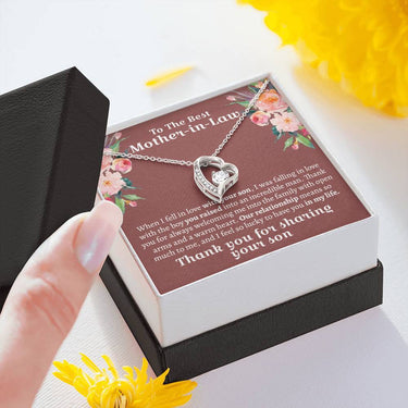 Mother In Law (Sharing Your Son) Forever Love Necklace - Love You This Much